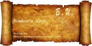 Bumbera Uzor névjegykártya